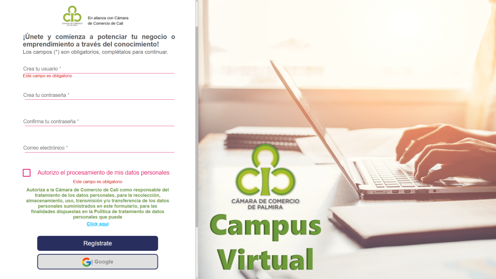 Imagen Campus Virtual Paso 2